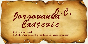 Jorgovanka Čađević vizit kartica